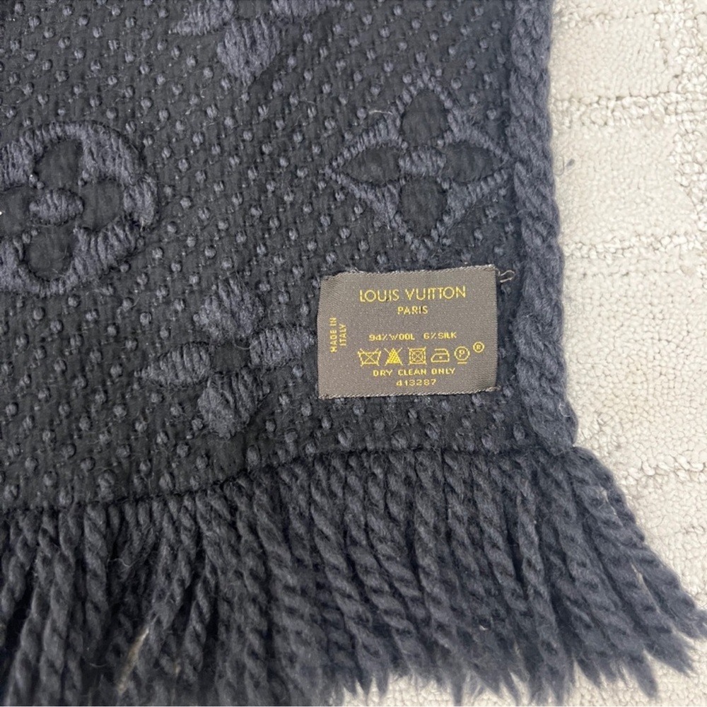 Black Monogram Scarf - Picture 2 of 3